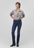Mona Gold Klasik Vintage Koyu Mavi Jean Pantolon 1049787784