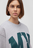Mavi Logo Baskılı Gri Sweatshirt 1S10147-80196