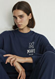 Mavi Logo Baskılı Lacivert Sweatshirt 1S10148-70488