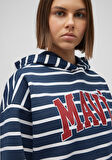Mavi Logo Baskılı Mavi Sweatshirt 1S10118-81518