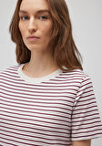 Bordo Çizgili Basic Tişört 1611653-88108