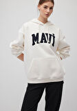 Mavi Logo Patchli Beyaz Sweatshirt 1S10175-80194