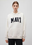 Mavi Logo Patchli Beyaz Sweatshirt 1S10175-80194