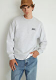 Mavi Logo Baskılı Gri Sweatshirt 0611716-85438