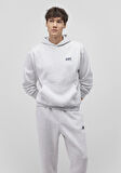 Mavi Logo Baskılı Kapüşonlu Gri Sweatshirt 0S10173-82498