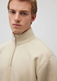 Dik Yaka Bej Sweatshirt 0S10016-70322