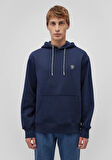 Mavi Logo Nakışlı Kapüşonlu Lacivert Sweatshirt 065809-70497