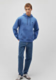 Mavi Logo Nakışlı Kapüşonlu Mavi Sweatshirt 065809-70872