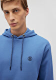Mavi Logo Nakışlı Kapüşonlu Mavi Sweatshirt 065809-70872