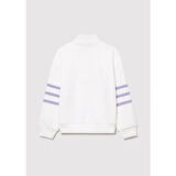 YARI FERMUARLI ÇİZGİLİ SWEATSHIRT