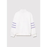 YARI FERMUARLI ÇİZGİLİ SWEATSHIRT