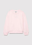 Organik Pamuklu Pembe Basic Sweatshirt 7S10043-88133