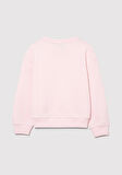 Organik Pamuklu Pembe Basic Sweatshirt 7S10043-88133
