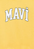 Mavi Logo Baskılı Kapüşonlu Sarı Sweatshirt 7610035-71377