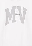 MV Logo Baskılı Beyaz Tişört 6610213-70057