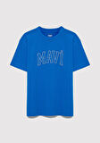 Mavi Logo Nakışlı Mavi Tişört 6610214-70914