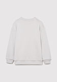 Organik Pamuklu Gri Basic Sweatshirt 6S10043-70075