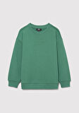 Organik Pamuklu Yeşil Basic Sweatshirt 6S10043-71881