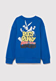 Bugs Bunny Baskılı Mavi Sweatshirt 6S10079-70894