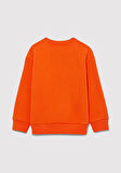 Tazmanya Canavarı Baskılı Turuncu Sweatshirt 6S10080-82823