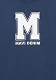 M Logo Baskılı Lacivert Tişört 6610243-80925