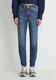 Cindy Classic Denim Gölgeli Koyu Mavi Jean Pantolon 100277-87925