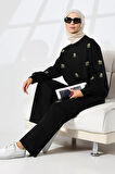 Kadın Siyah Mevsimlik Penye Alt Üst Spor ve Rahat Tesettür Takım