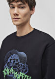 Rick and Morty Baskılı Siyah Sweatshirt 0S10185-900