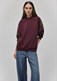 Bisiklet Yaka Bordo Sweatshirt 1S10200-87830
