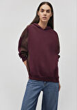 Bisiklet Yaka Bordo Sweatshirt 1S10200-87830