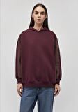 Bisiklet Yaka Bordo Sweatshirt 1S10200-87830