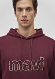 Mavi Logo Baskılı Bordo Sweatshirt 0S10196-70426