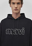 Mavi Logo Baskılı Siyah Sweatshirt 0S10196-900