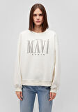 Mavi Logo Baskılı Beyaz Sweatshirt 1S10177-80194