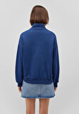 Mavi Logo Baskılı Yarı Fermuarlı Lacivert Sweatshirt 1S10179-82625