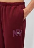 MV Logo Baskılı Bordo Eşofman Altı 1010802-85633