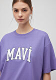 Mavi Logo Baskılı Mor Tişört 1600843-70611
