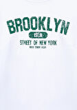 Brooklyn Baskılı Beyaz Tişört 6610223-620