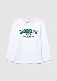 Brooklyn Baskılı Beyaz Tişört 6610223-620