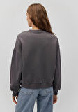Bisiklet Yaka Gri Basic Sweatshirt 1611770-86560