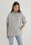Kapüşonlu Gri Sweatshirt 1S10186-83096