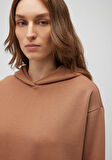 Kapüşonlu Kahverengi Sweatshirt 1S10191-70374
