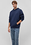 Kapüşonlu Lacivert Basic Sweatshirt 0S10275-70490
