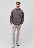 Kapüşonlu Gri Basic Sweatshirt 0S10275-70096