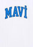 Mavi Logo Baskılı Beyaz Tişört 7610109-70000