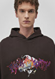 Rick and Morty Baskılı Kahverengi Sweatshirt 0S10293-88615