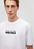 One Piece Baskılı Beyaz Tişört 0612447-620