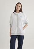 Mavi Logo Baskılı Kapüşonlu Gri Sweatshirt 1S10246-88468
