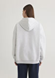 Mavi Logo Baskılı Kapüşonlu Gri Sweatshirt 1S10246-88468