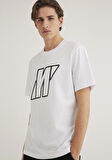 Mavi Pro Logo Baskılı Beyaz Tişört 0612425-620